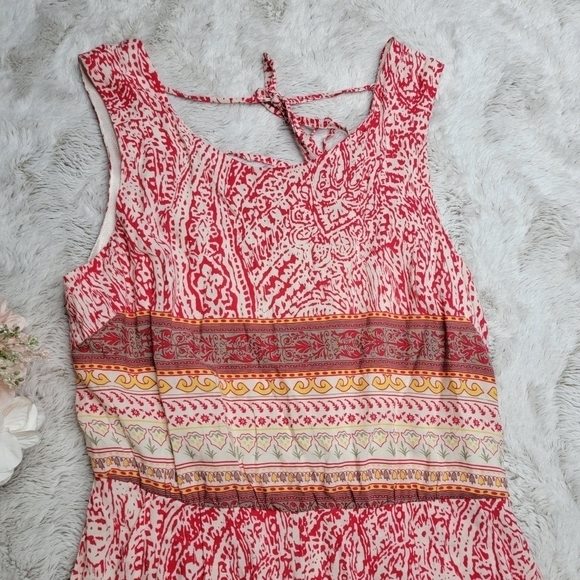 ✨️CL Lush Pink Multicolor Sleeveless Lightweight Romper Size S - Picture 2 of 15